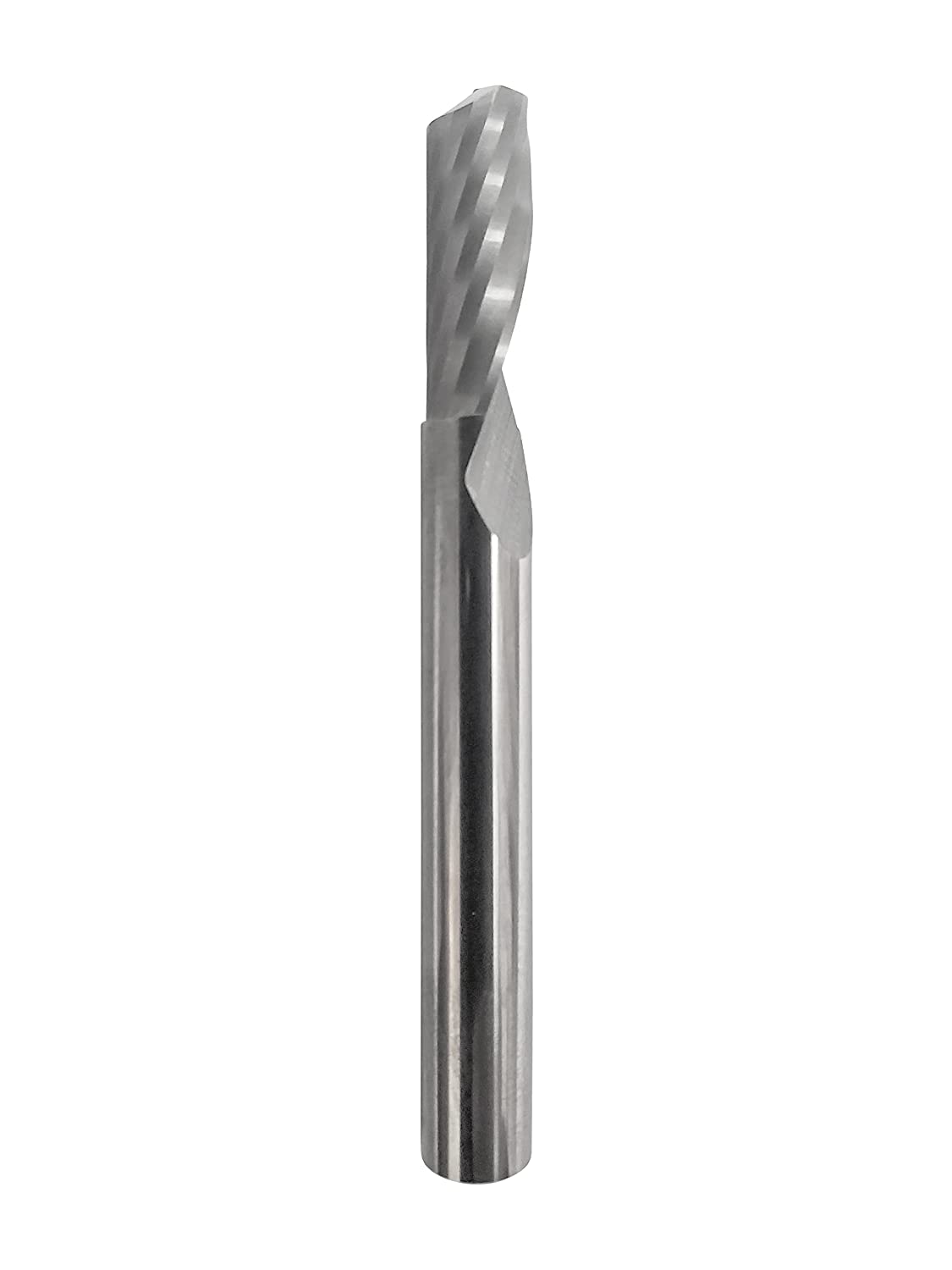 Rohit O Flute Up Cut 1/8 inch Solid Carbide End Mill Single Flute Spiral CNC Router Bit 1/4 inch Shank for Aluminum and Acrylic Cutting