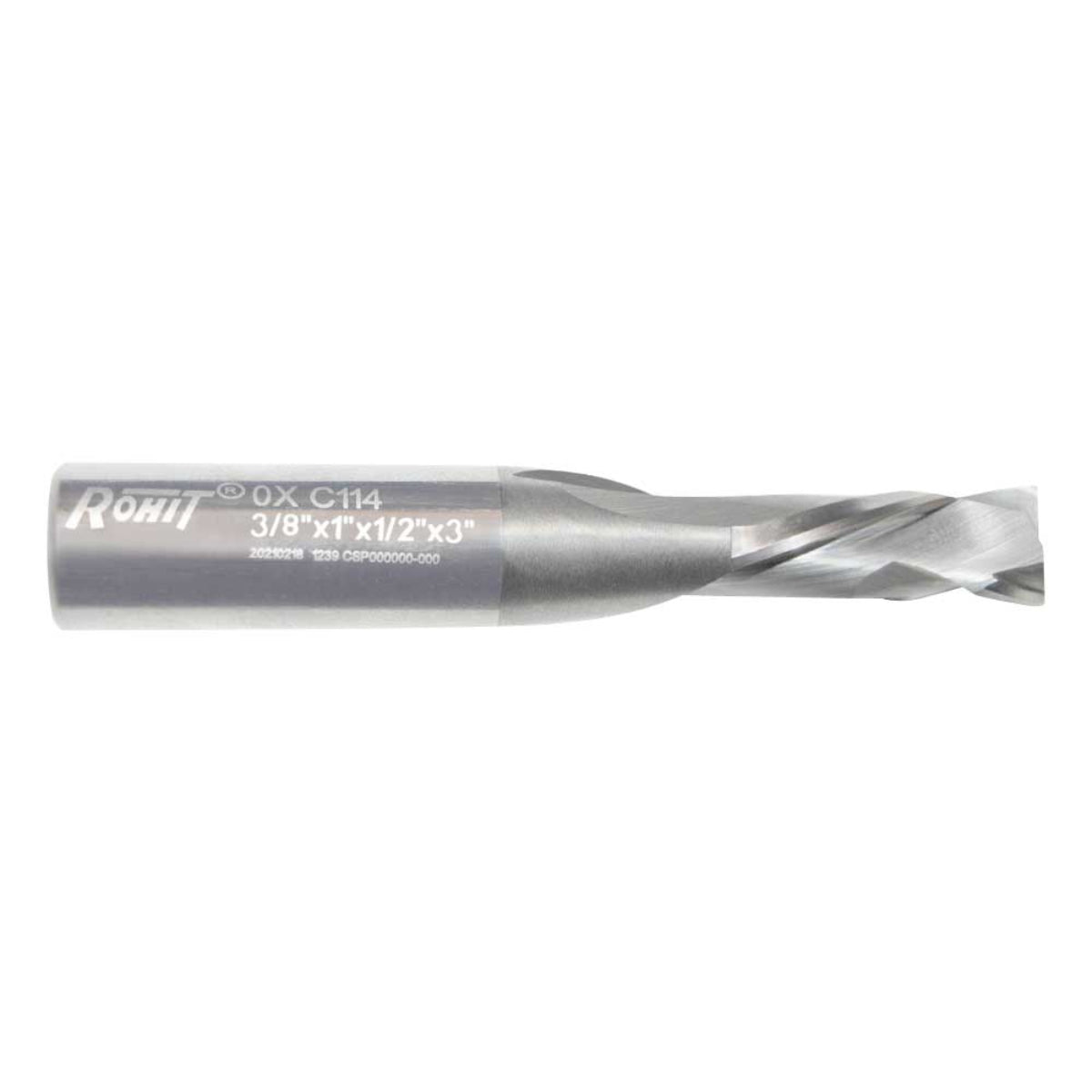 Rohit C-114 2 Flute Solid Carbide Compression or Up and Down Cut Router Bit Cut Diameter 3/16" for Wood, MDF, Laminates ETC (3/16")