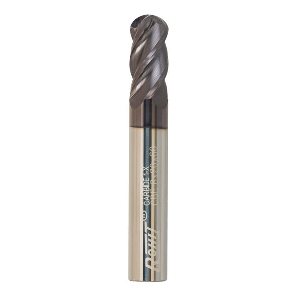 Ball  Nose solid carbide End Mills 1/2" Cut Diameter   and 3" Overall Length